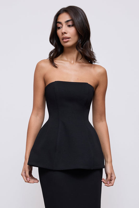 Cotton Mix Peplum Top
