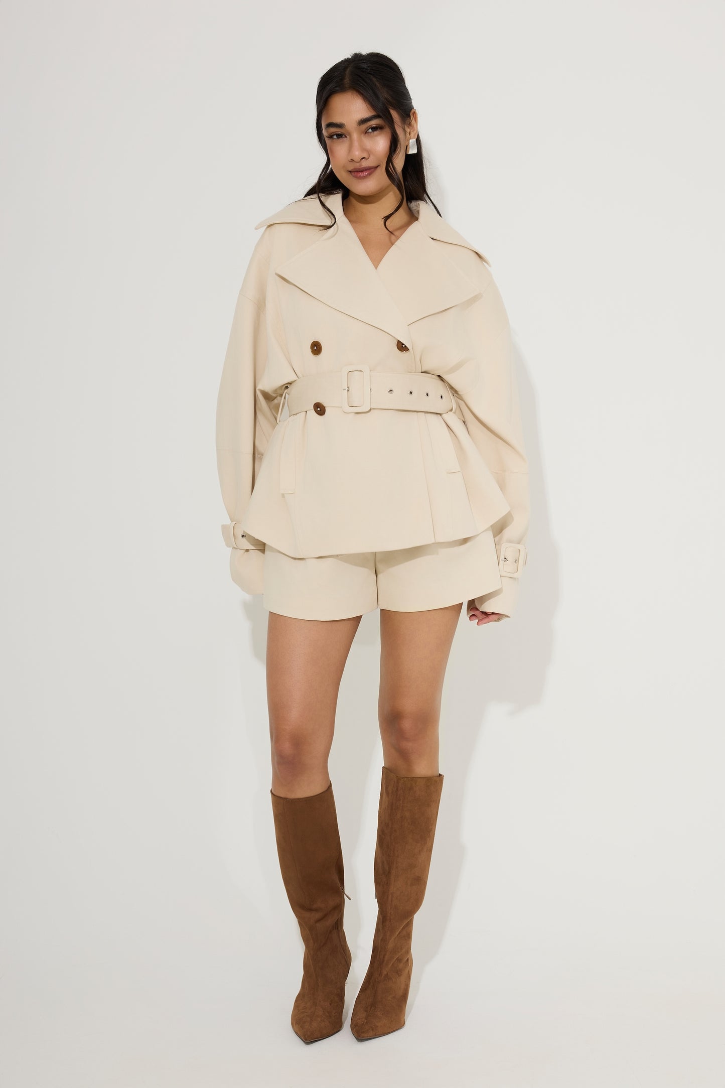Cotton Mix Trench Jacket
