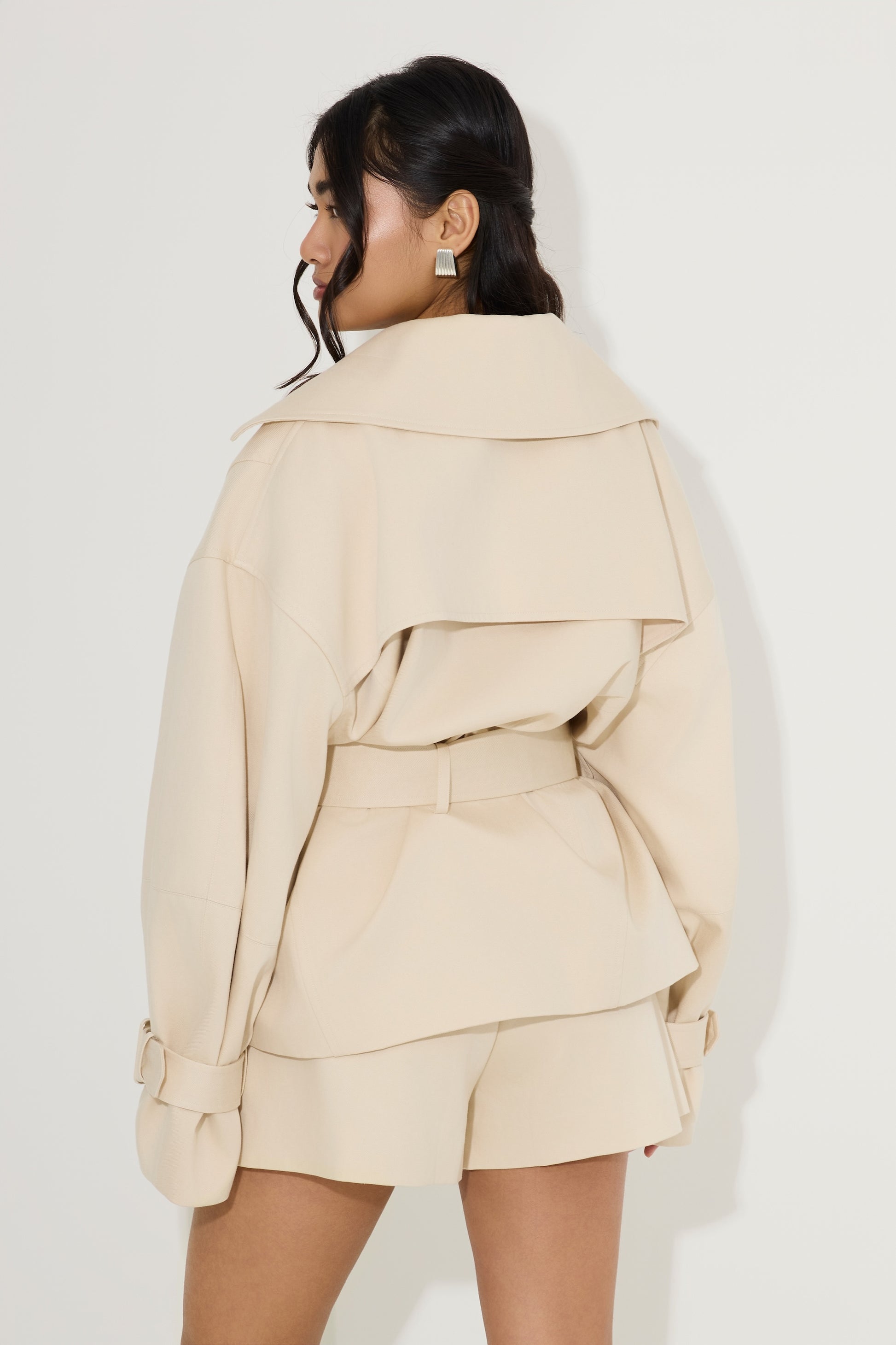 Cotton Mix Trench Jacket