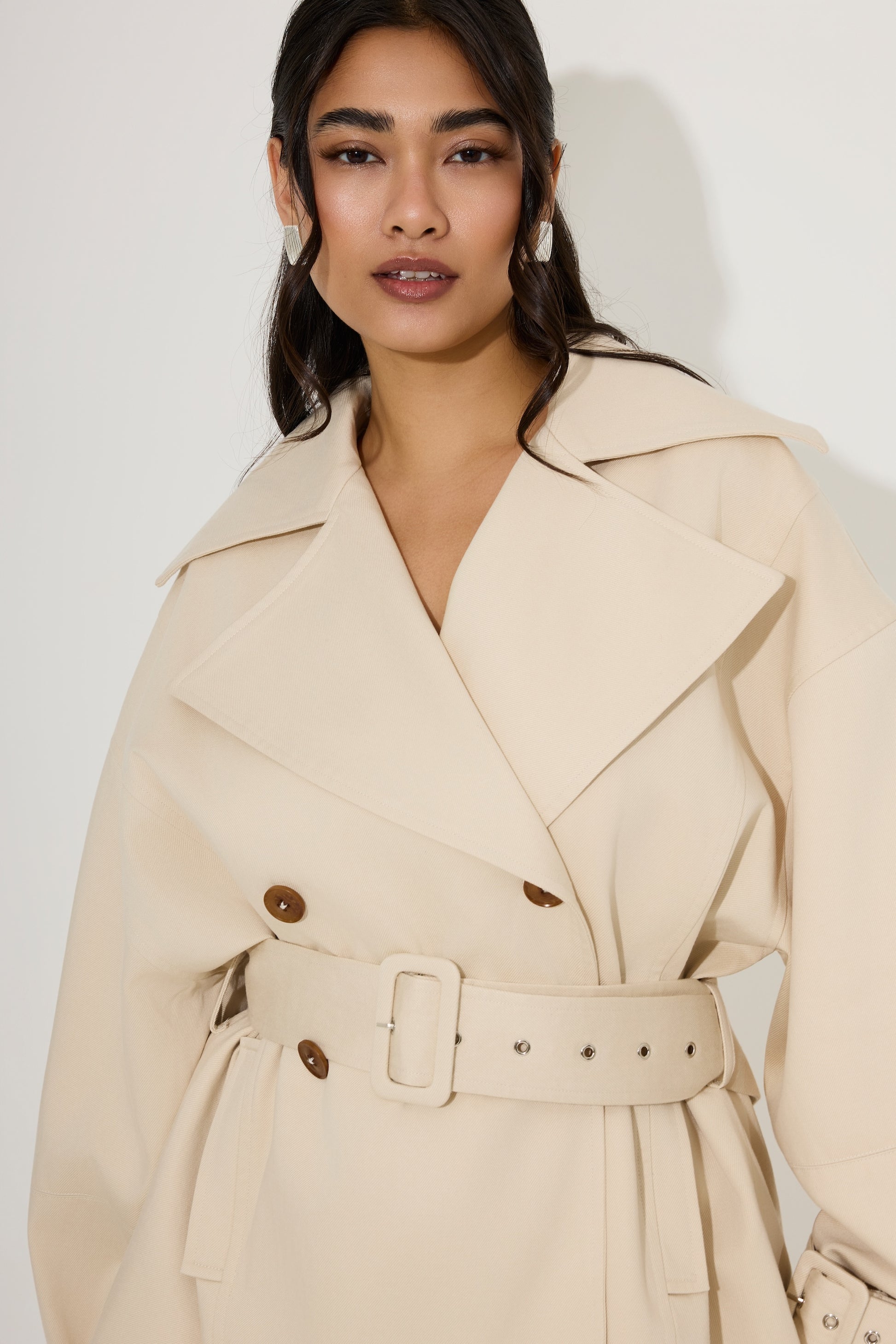Cotton Mix Trench Jacket