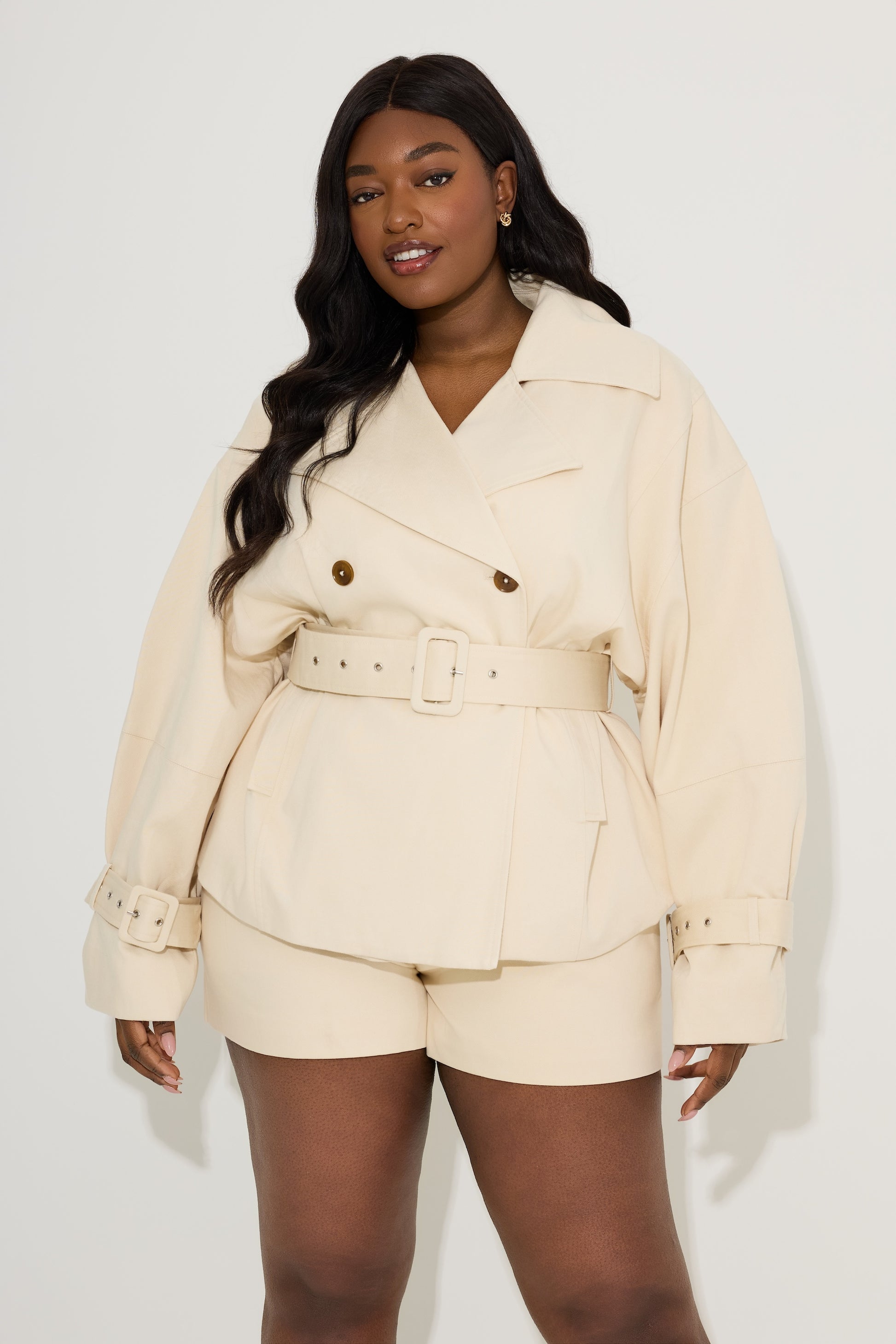 Cotton Mix Trench Jacket
