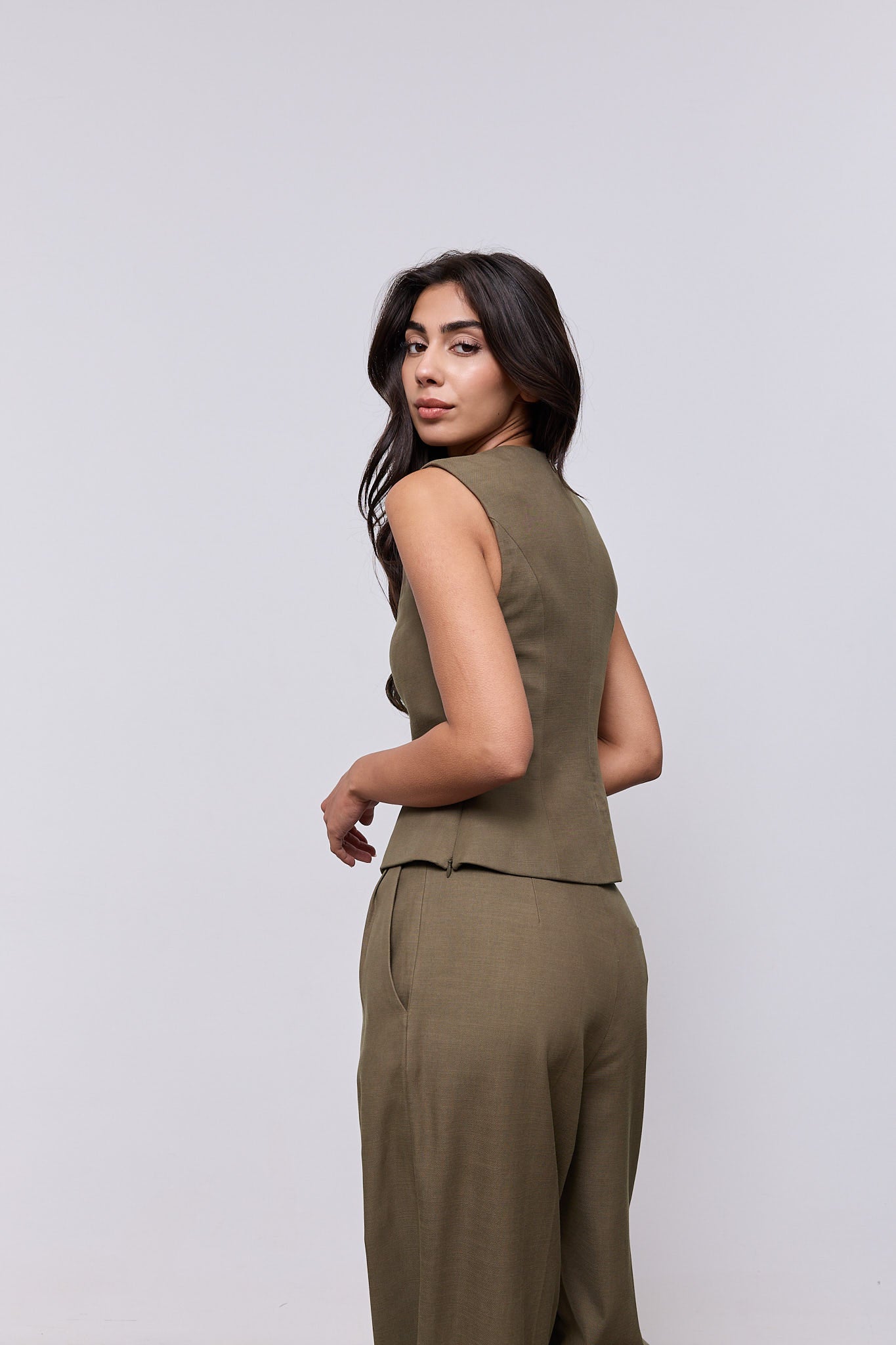 Cotton Mix Button Waistcoat
