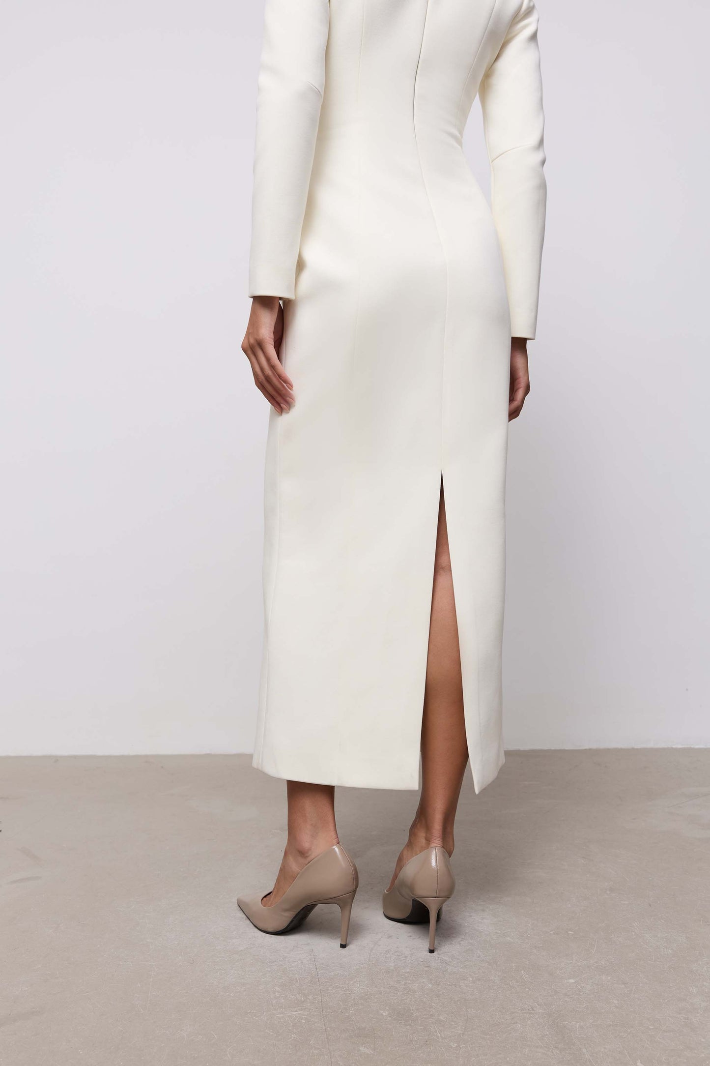 Zip Detail Midi Dress