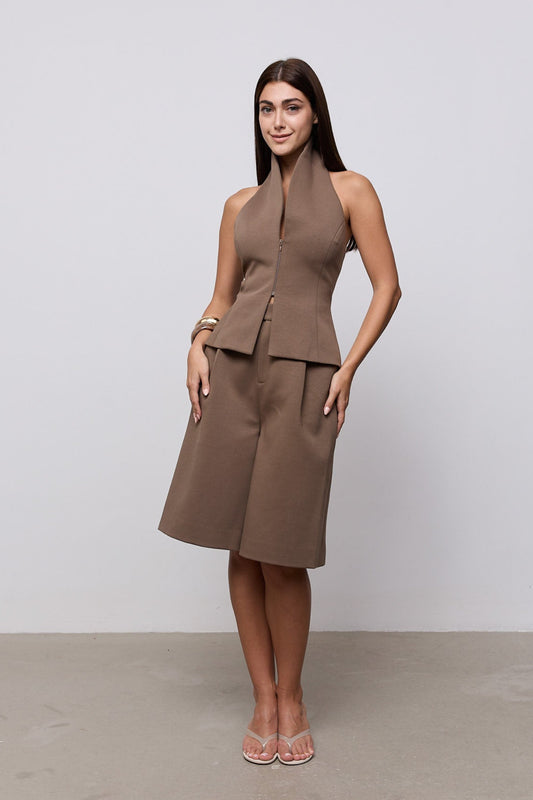 Cotton Mix Long Line Shorts