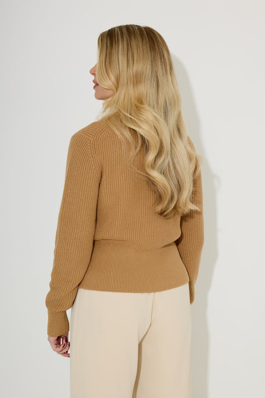 Cotton Zip Detail Cardigan