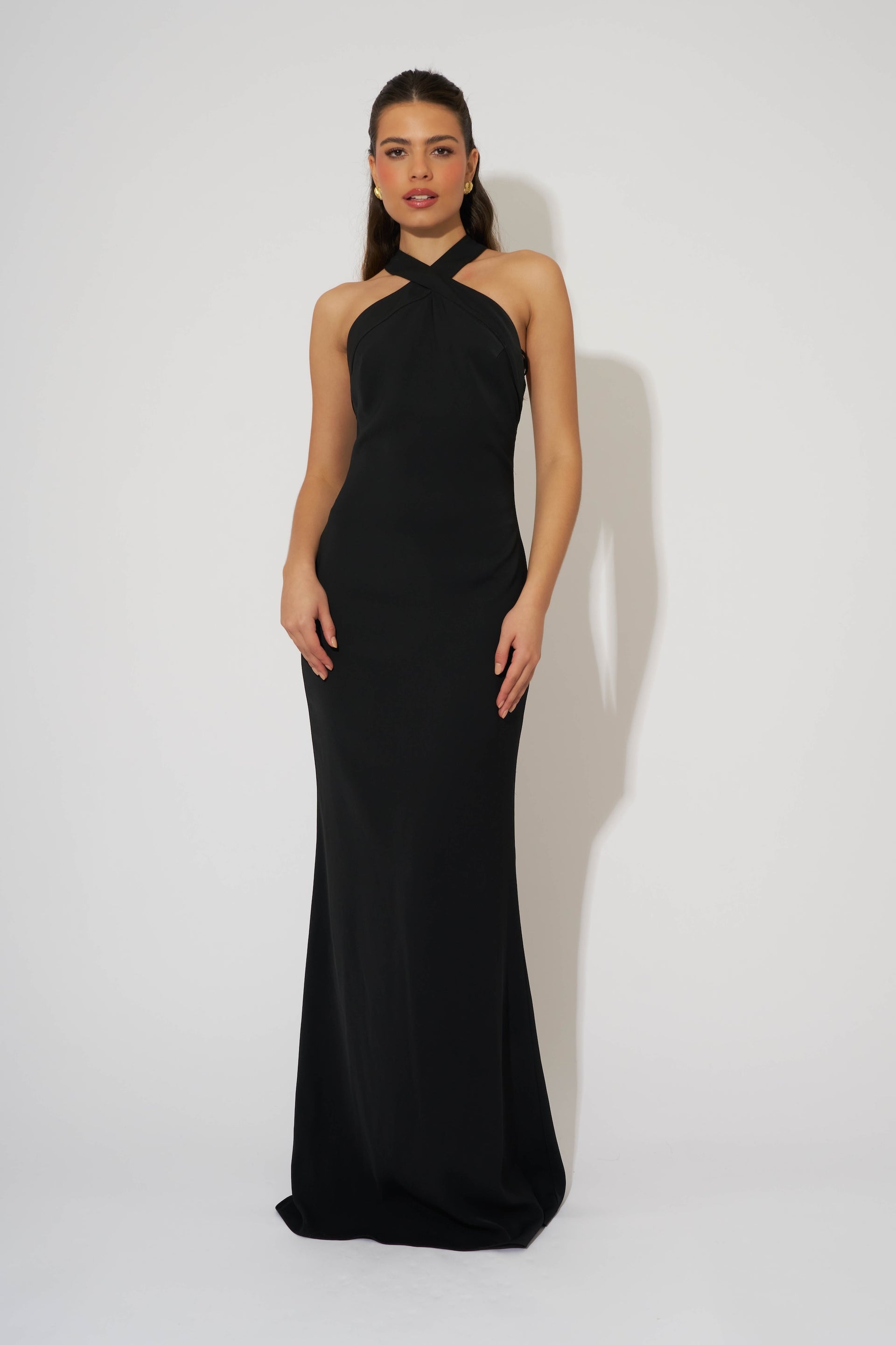 Cross Halter Neck Maxi Dress – Odd Muse