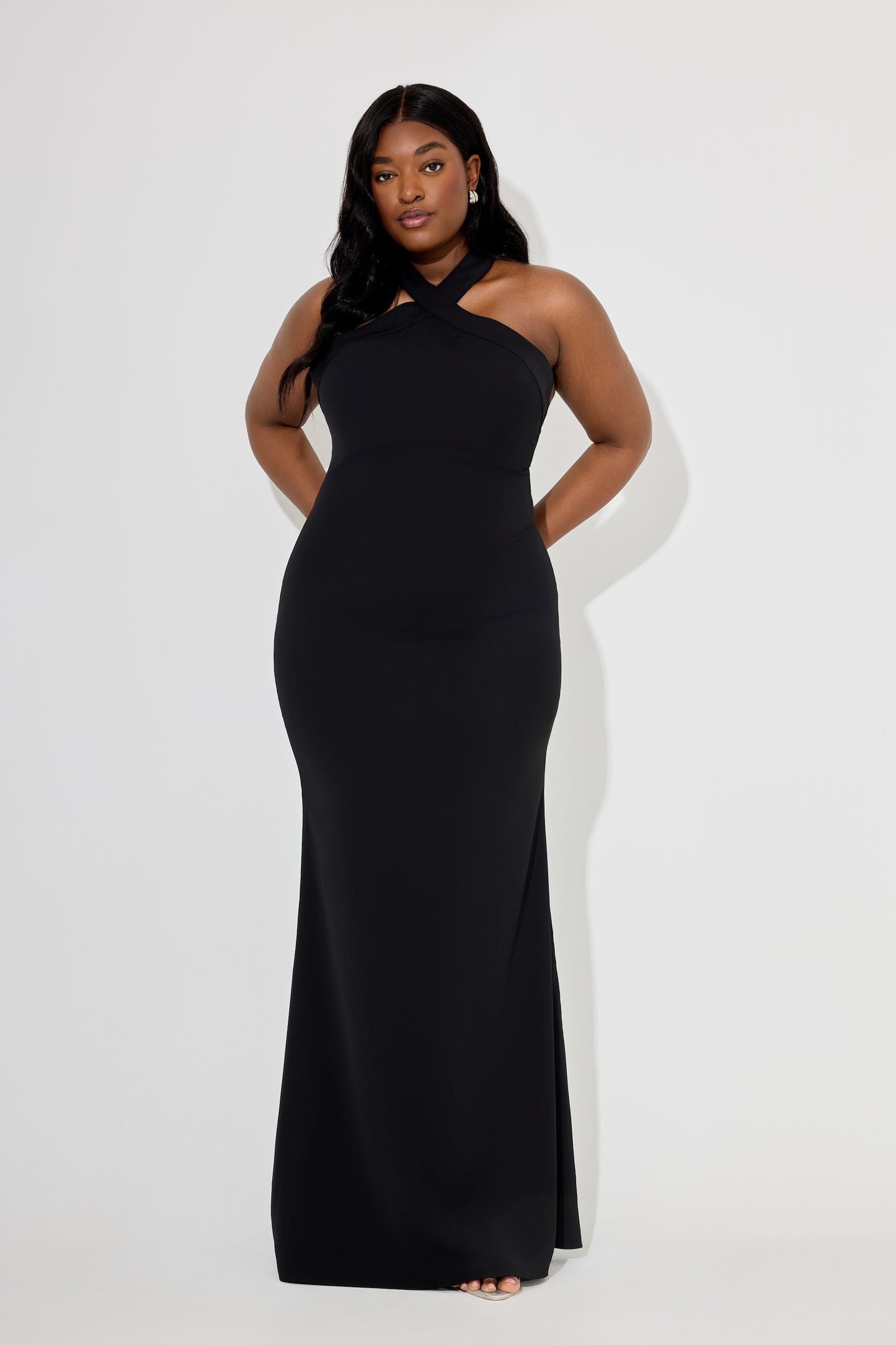 Cross Halter Neck Maxi Dress – Odd Muse
