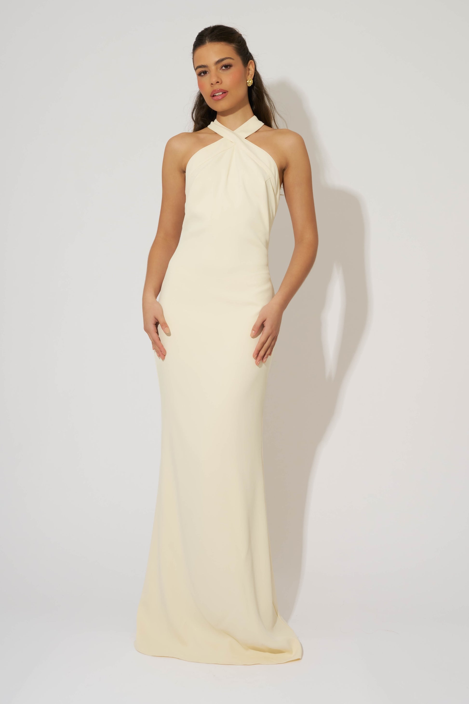 Cross Halter Neck Maxi Dress – Odd Muse