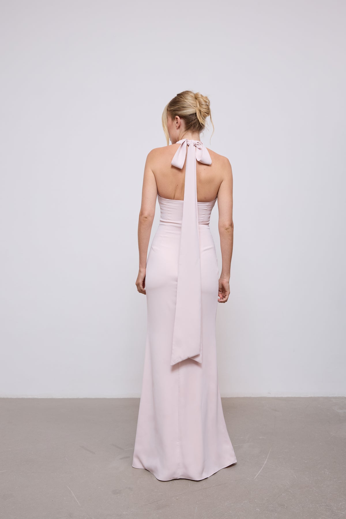 Cross Halter Neck Maxi Dress