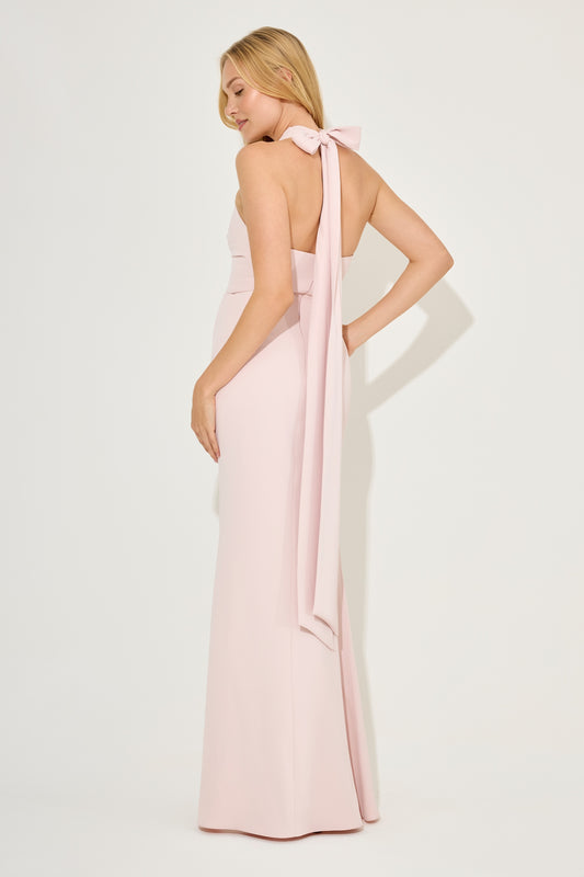 Cross Halter Neck Maxi Dress