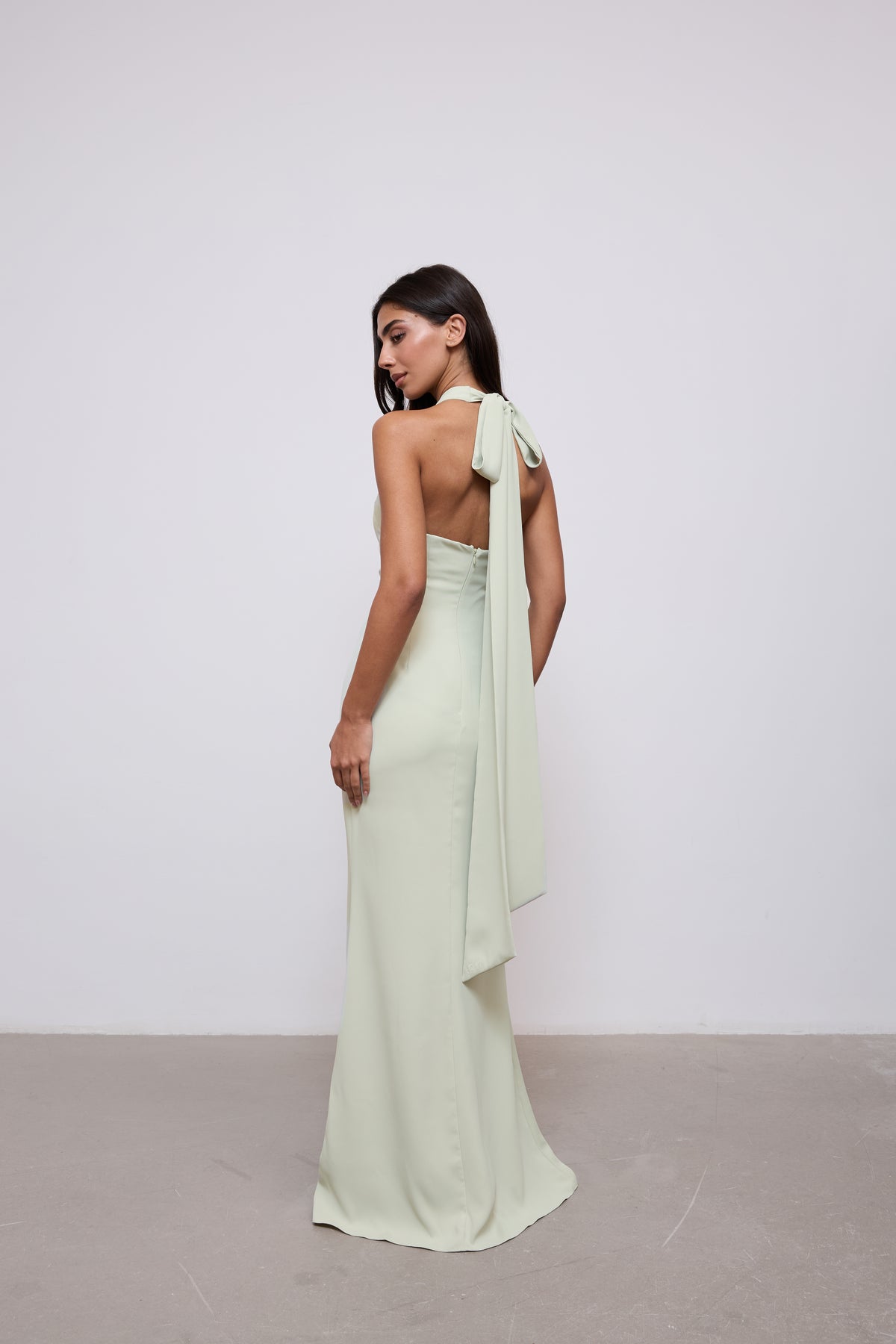 Cross Halter Neck Maxi Dress