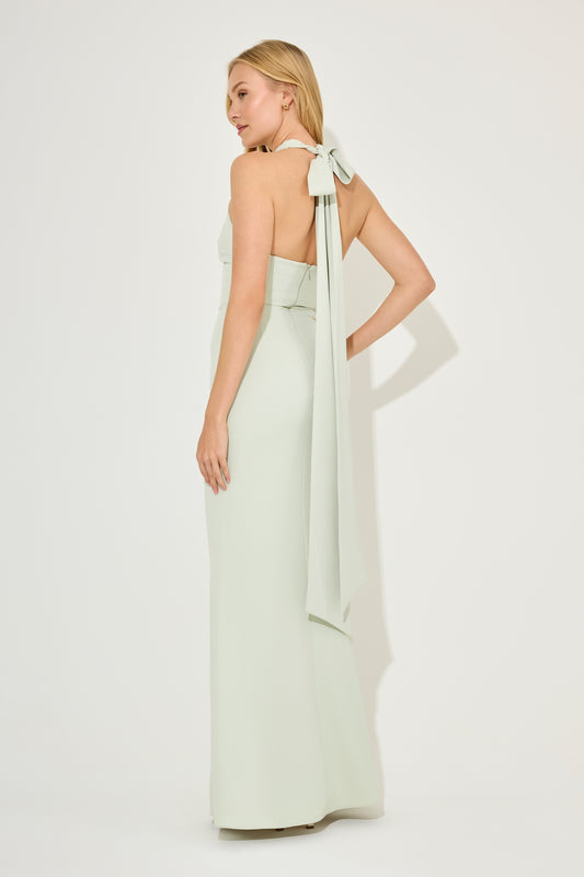 Cross Halter Neck Maxi Dress
