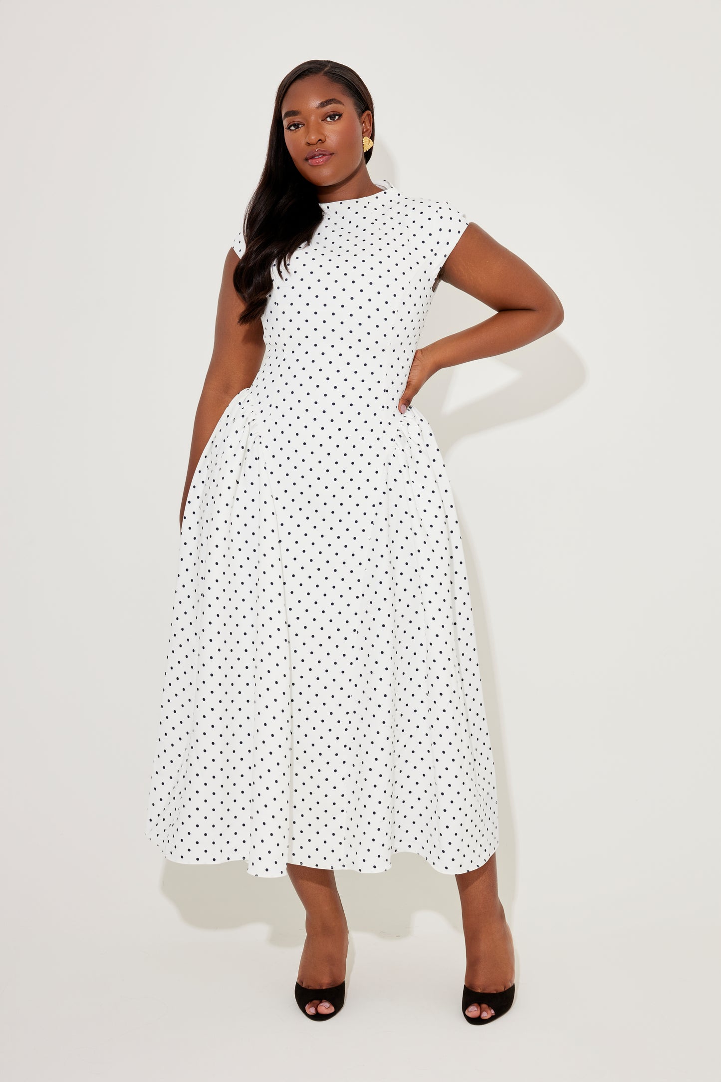 Cap Sleeve Midi Dress