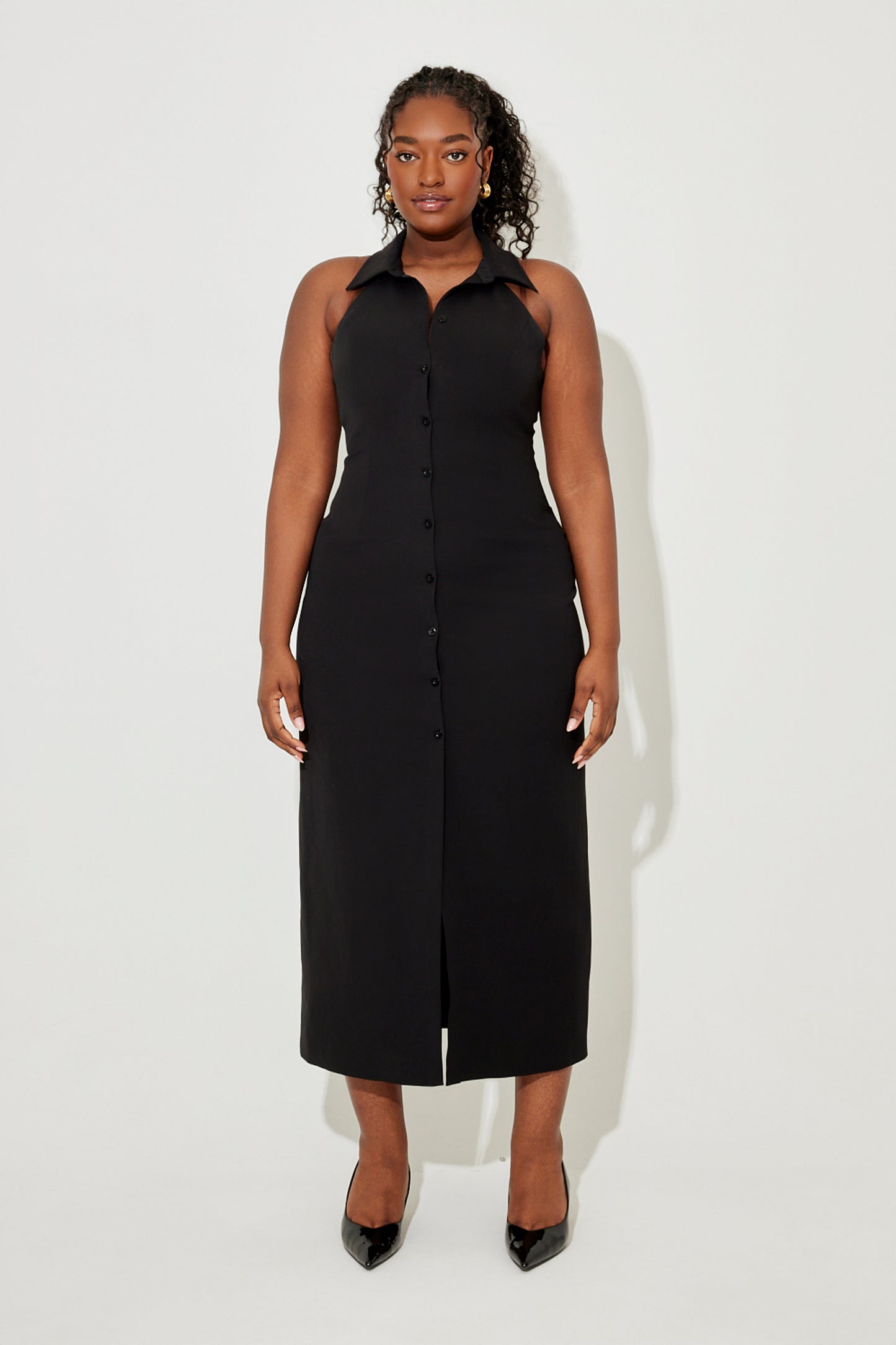 Collar Maxi Dress