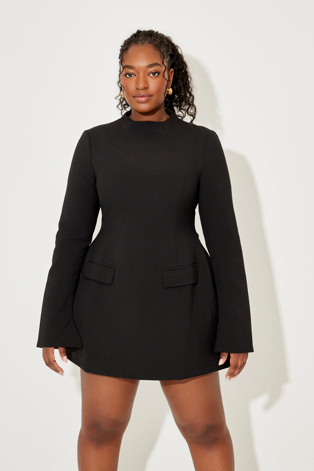 Split Sleeve Mini Dress