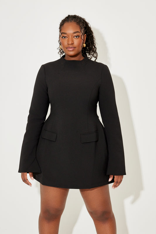Split Sleeve Mini Dress