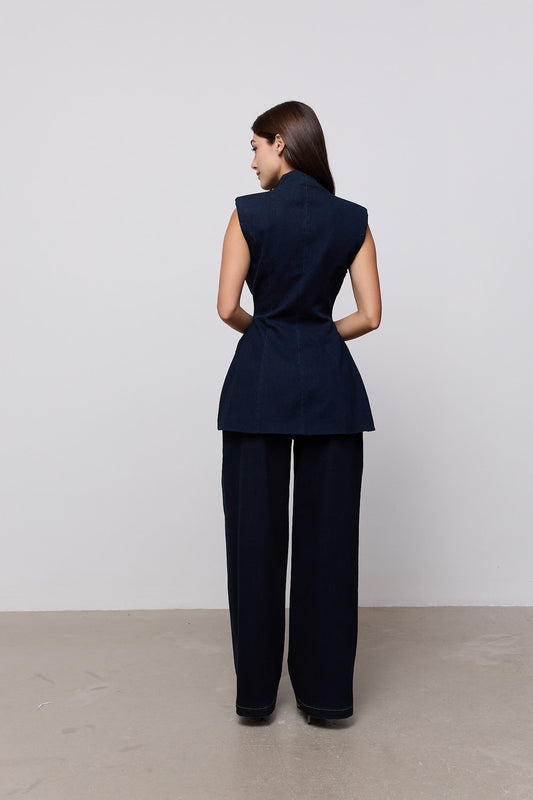 Denim Sleeveless Jacket