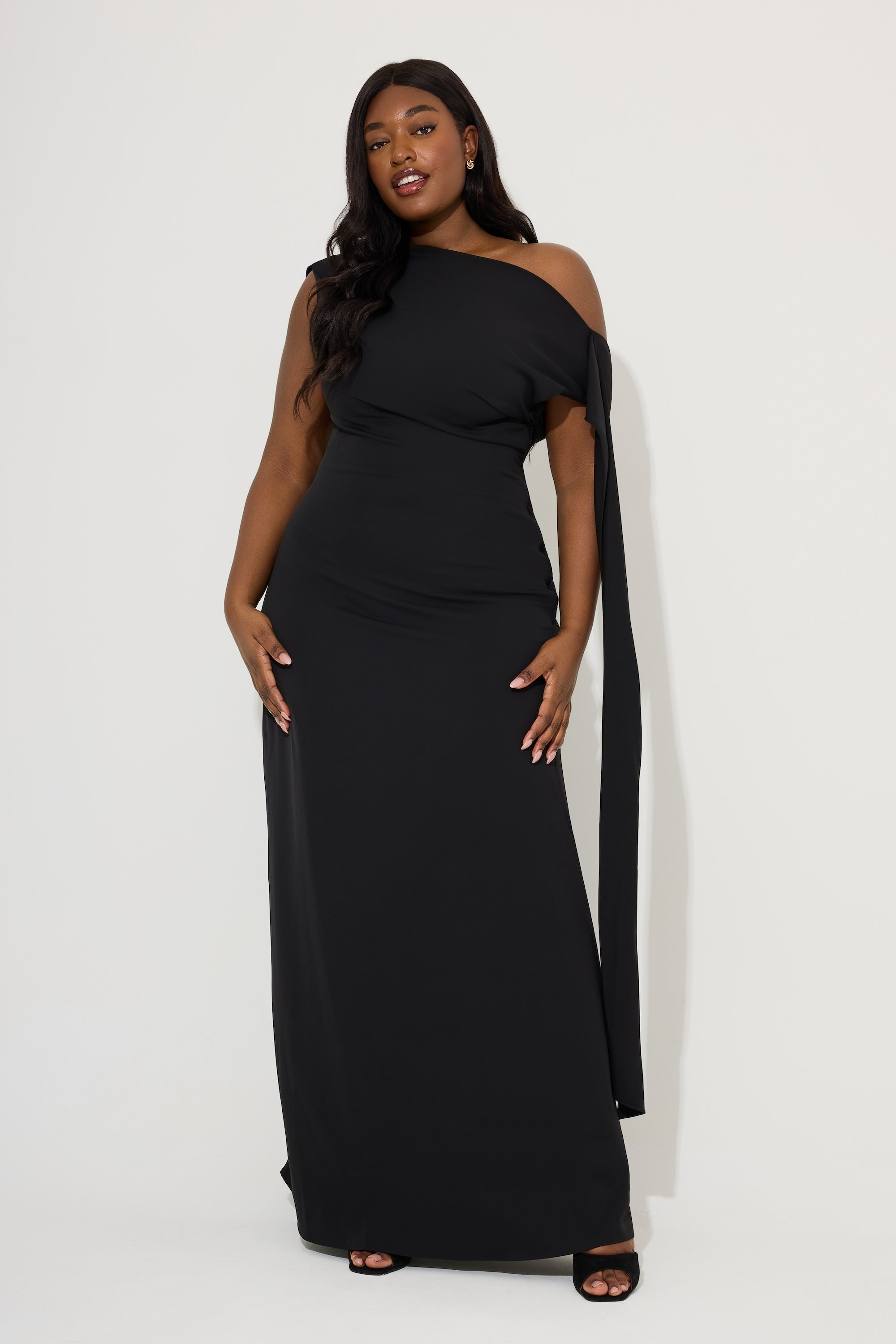 ワンピース UNOF AIR DRAPE DRESS BLACK DRESS – UNOF