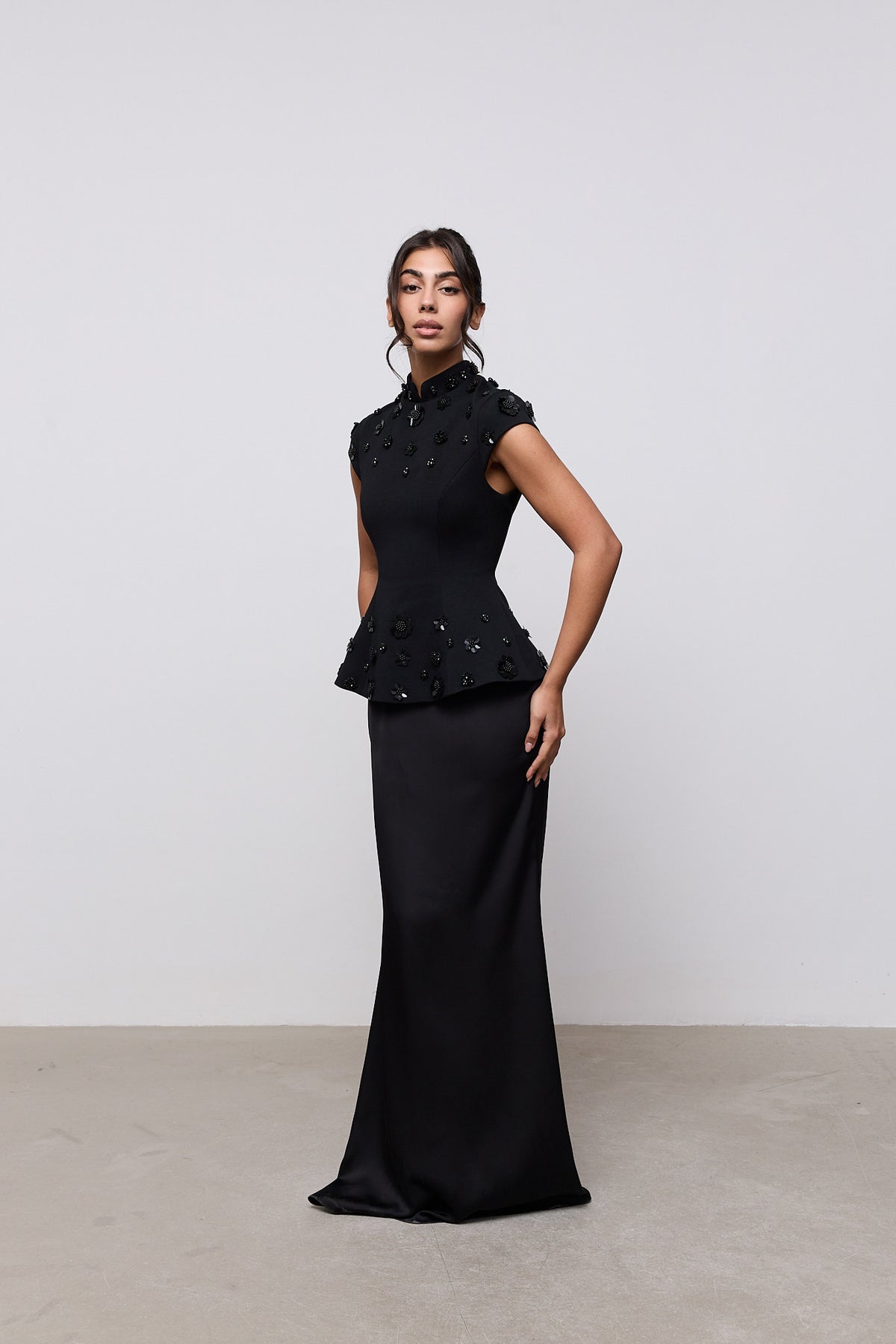 Embellished Appliqué Gown