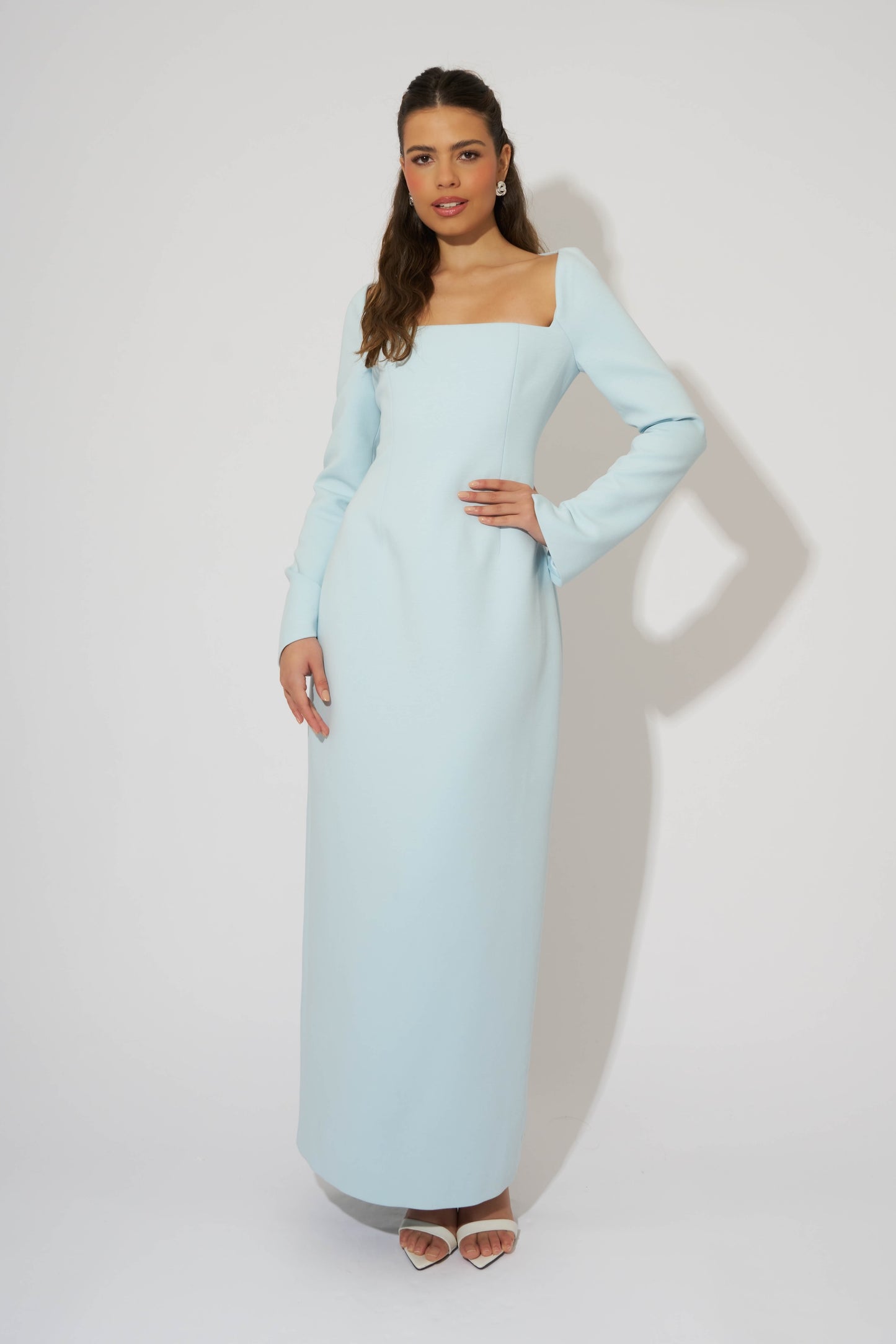 Framed Neckline Maxi Dress