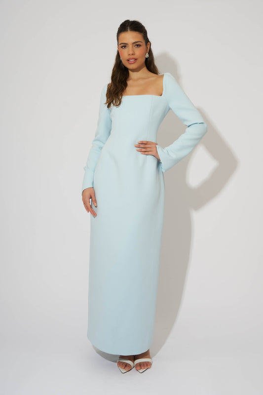 Framed Neckline Maxi Dress