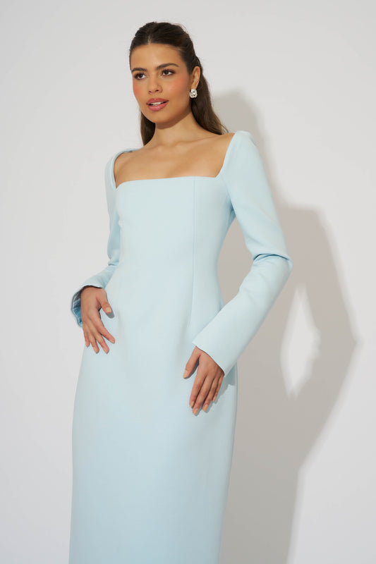 Framed Neckline Maxi Dress