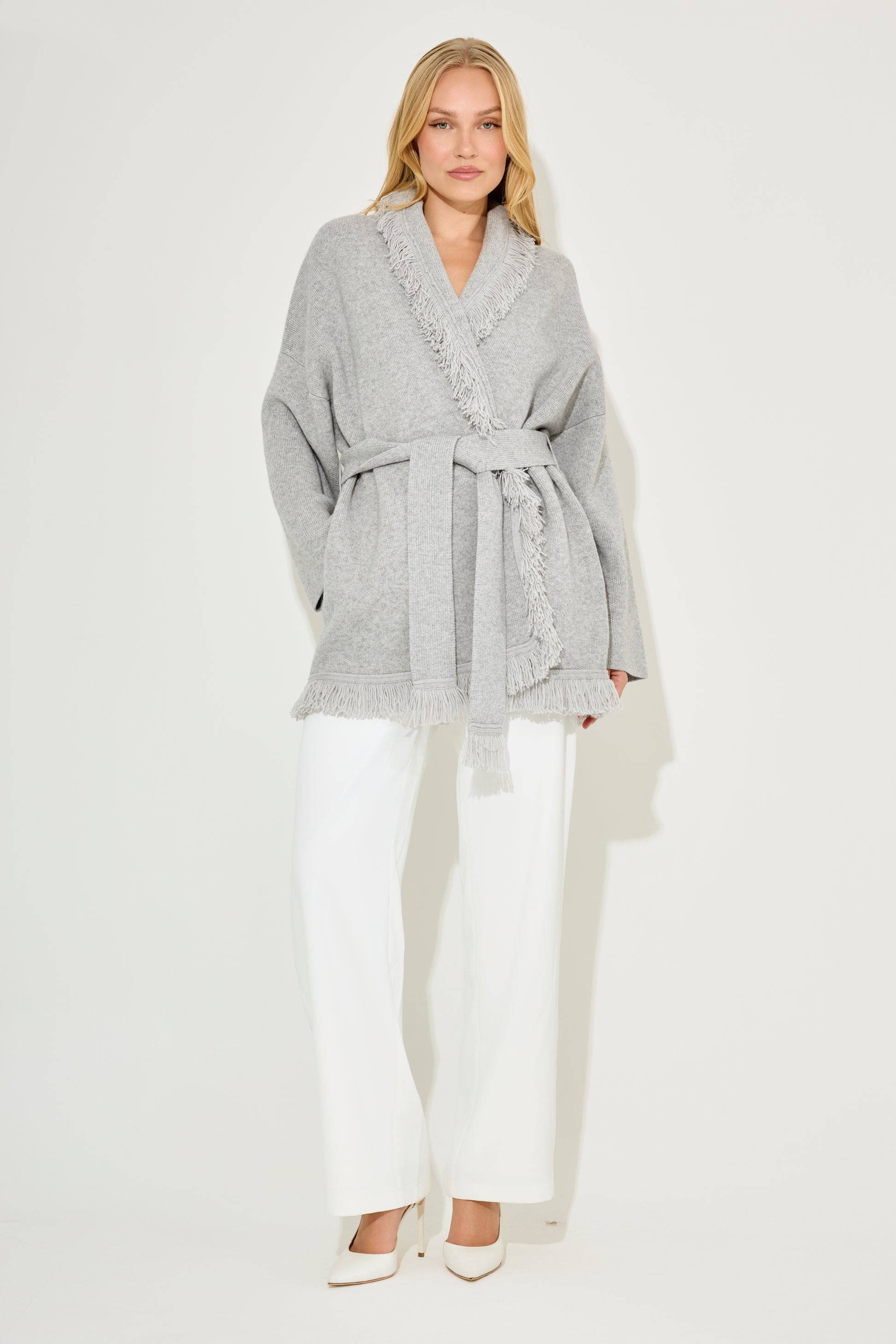 Wool Fringe Cardigan