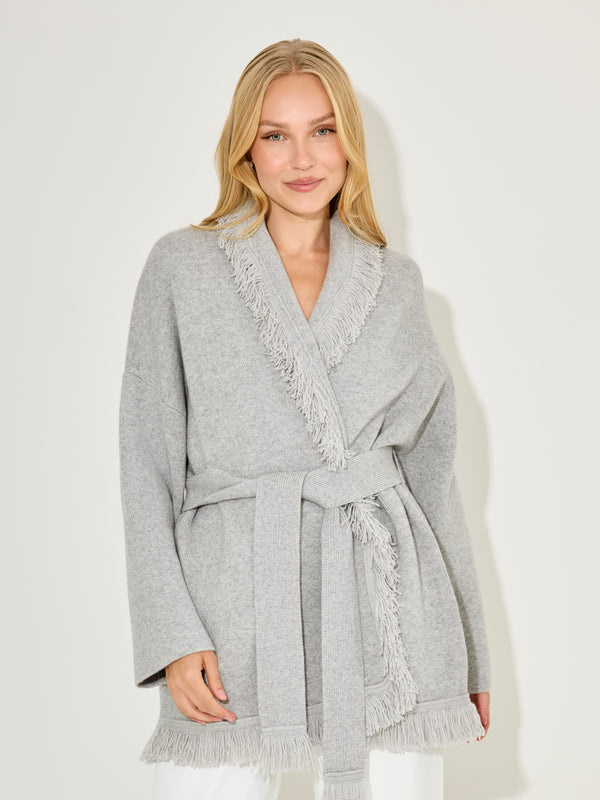 Wool Fringe Cardigan
