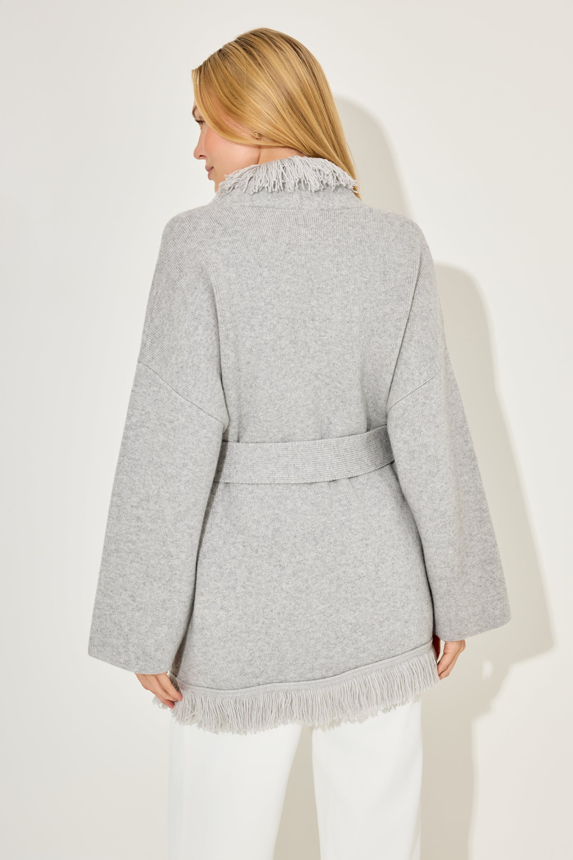 Wool Fringe Cardigan
