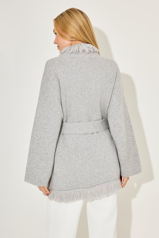 Wool Fringe Cardigan