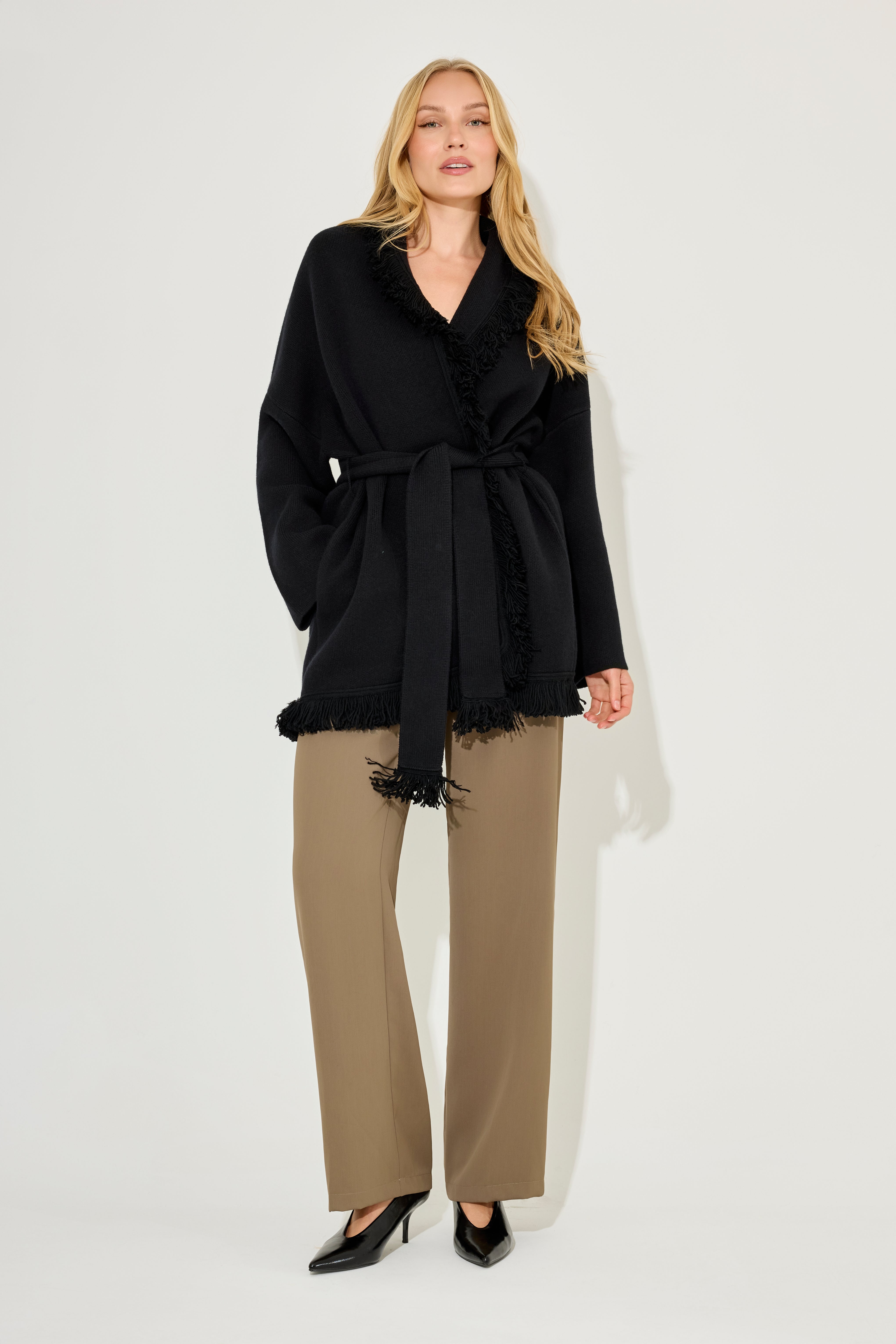 Wool Fringe Cardigan – Odd Muse