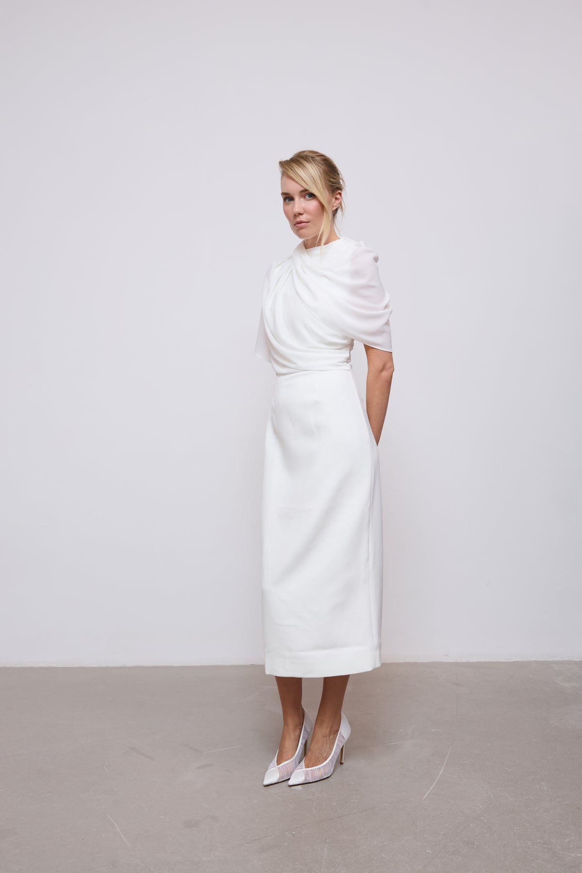 Gathered Midi Dress