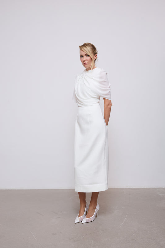 Gathered Midi Dress