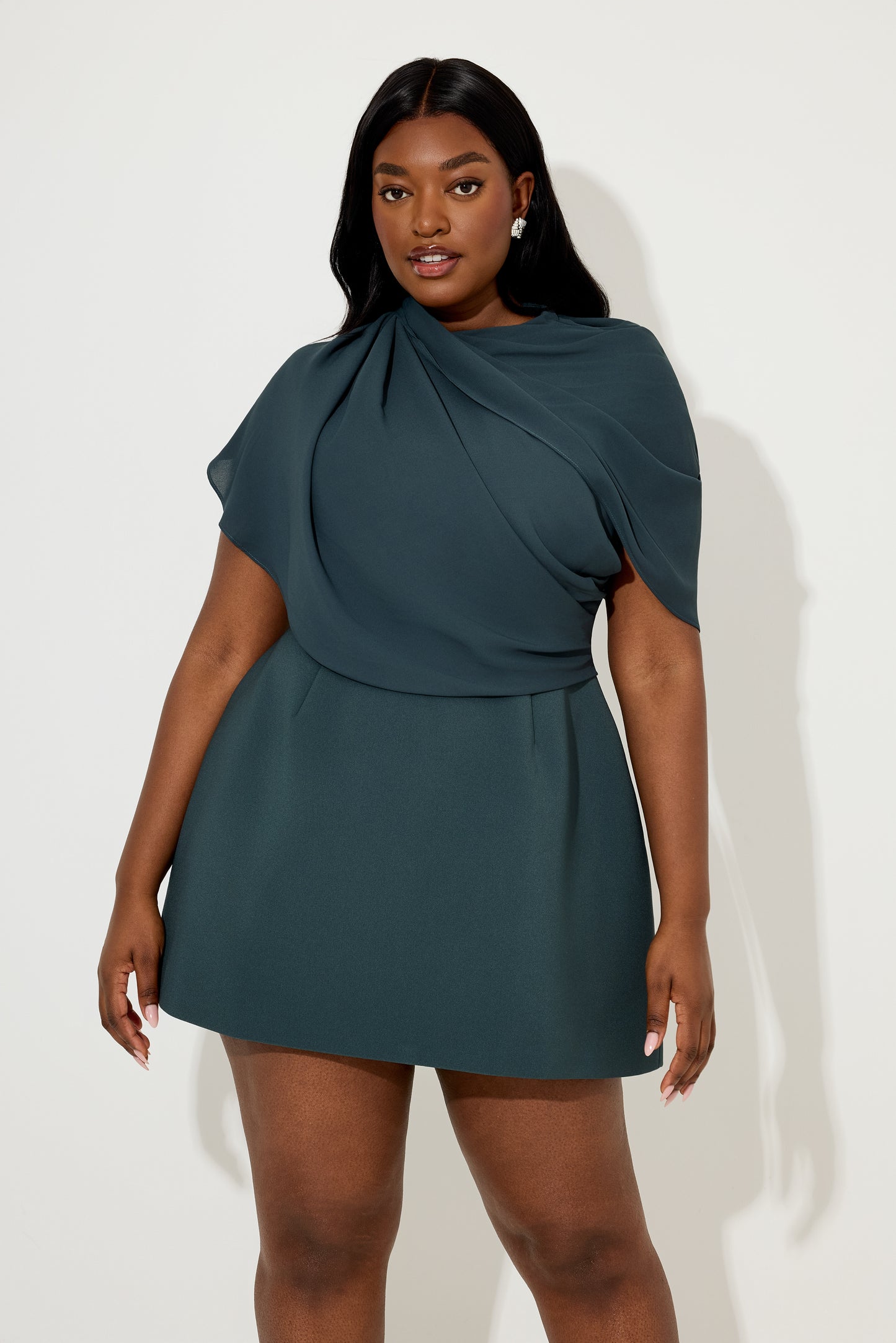Gathered Mini Dress