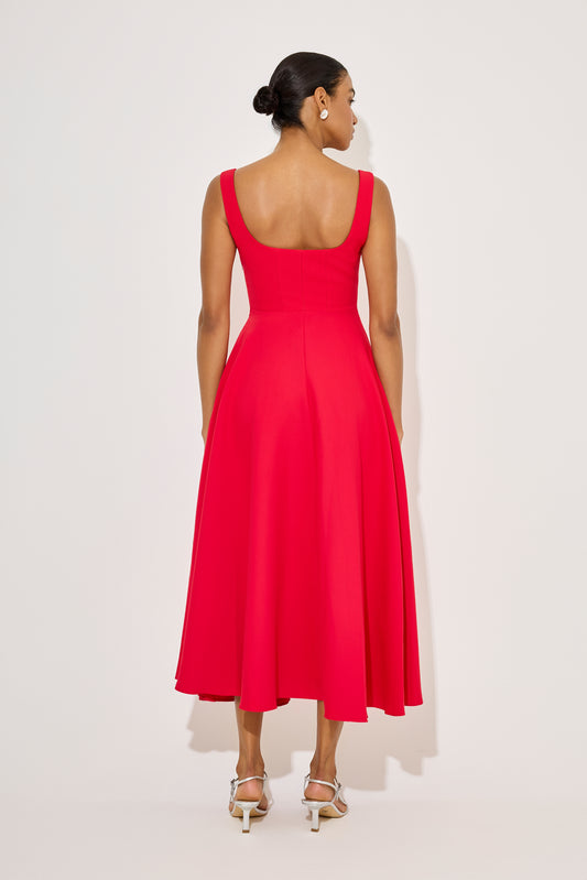 Square Neck Midi Dress