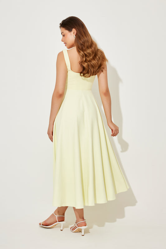 Square Neck Midi Dress