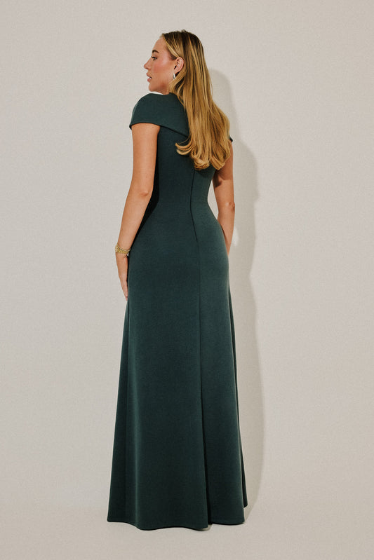 Knitted Cap Sleeve Maxi Dress