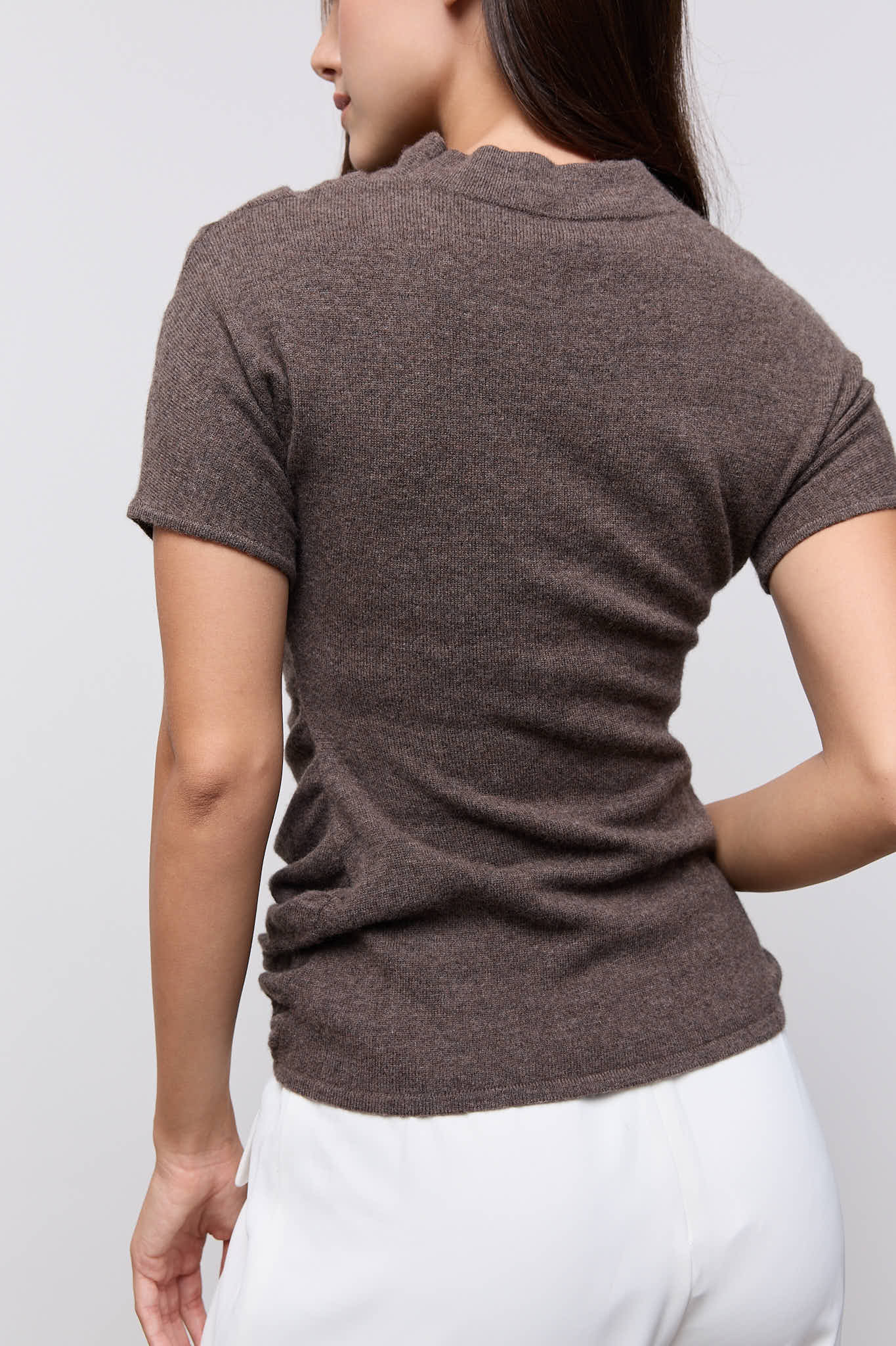 Knitted Gathered Detail Top