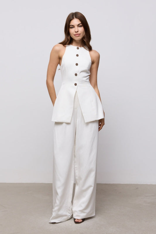 Linen Mix Waistcoat