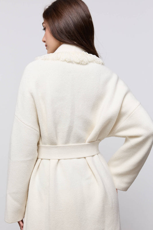 Wool Fringe Cardigan