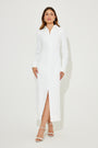 The Ultimate Muse Long Sleeve Collar Maxi Dress