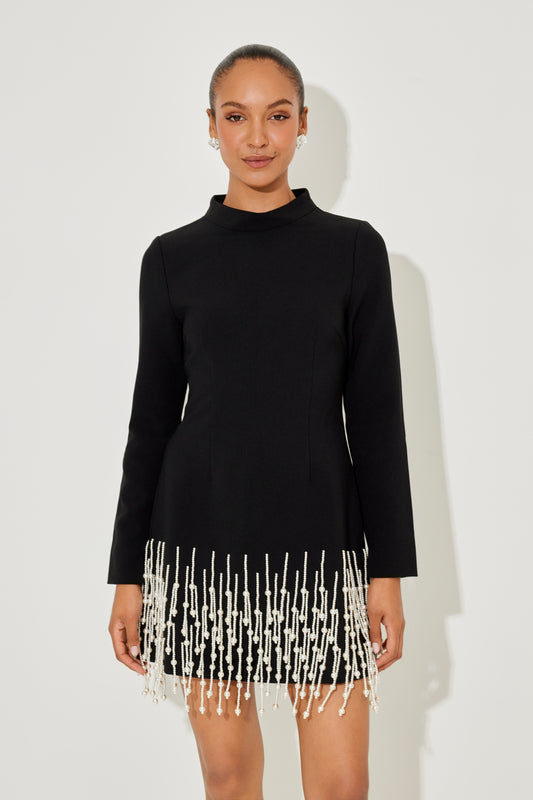 Pearl Sleeved Dress