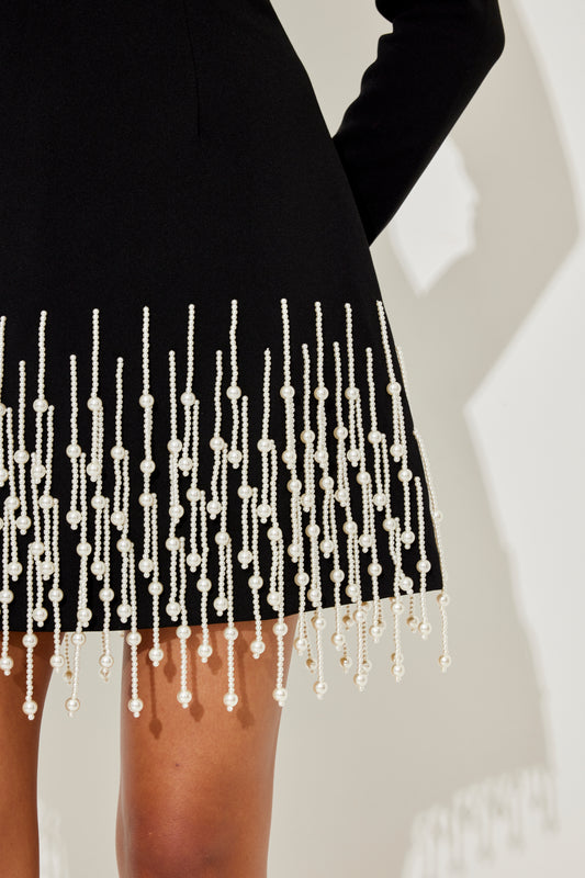 Pearl Sleeved Dress