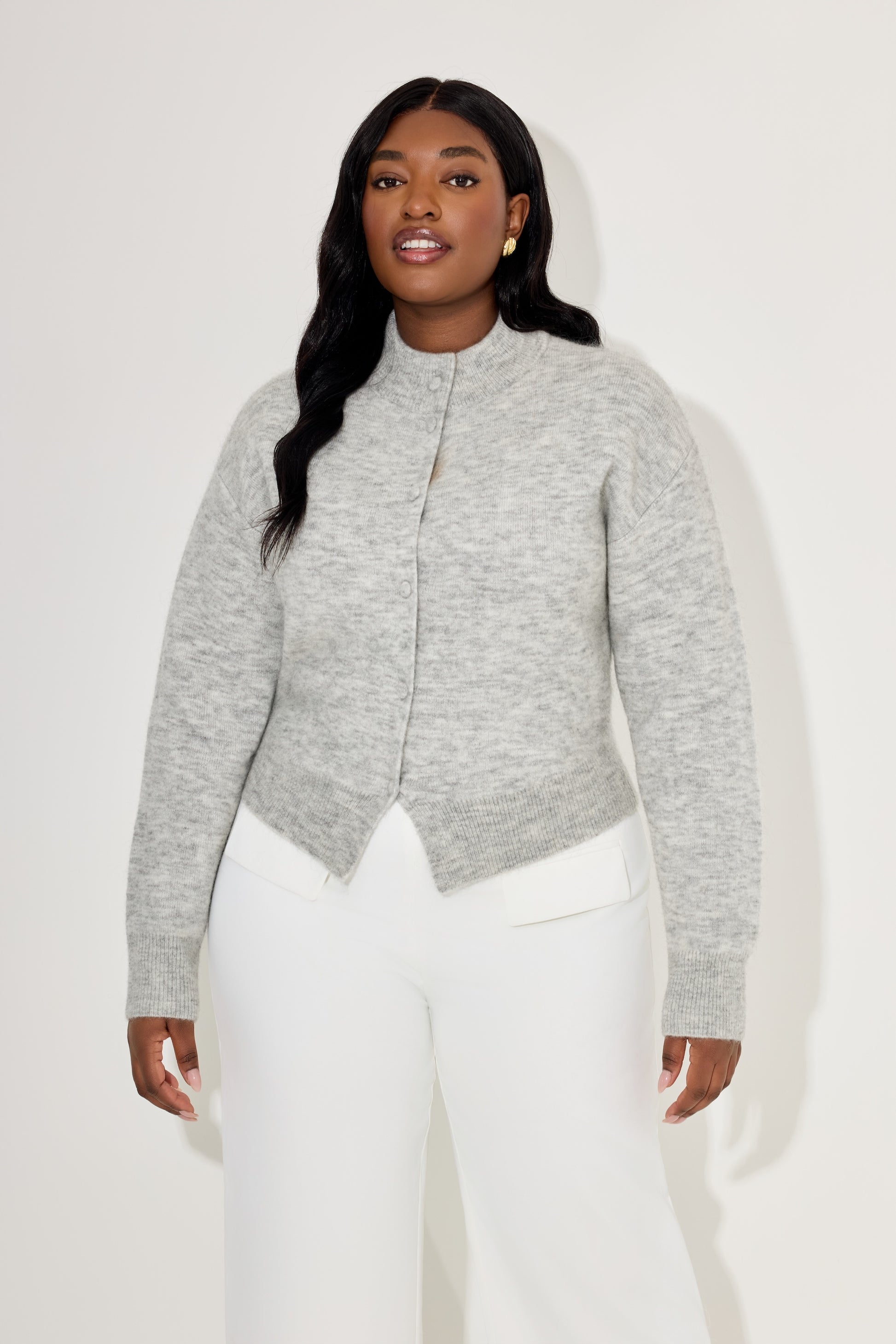 Mohair Button Cardigan