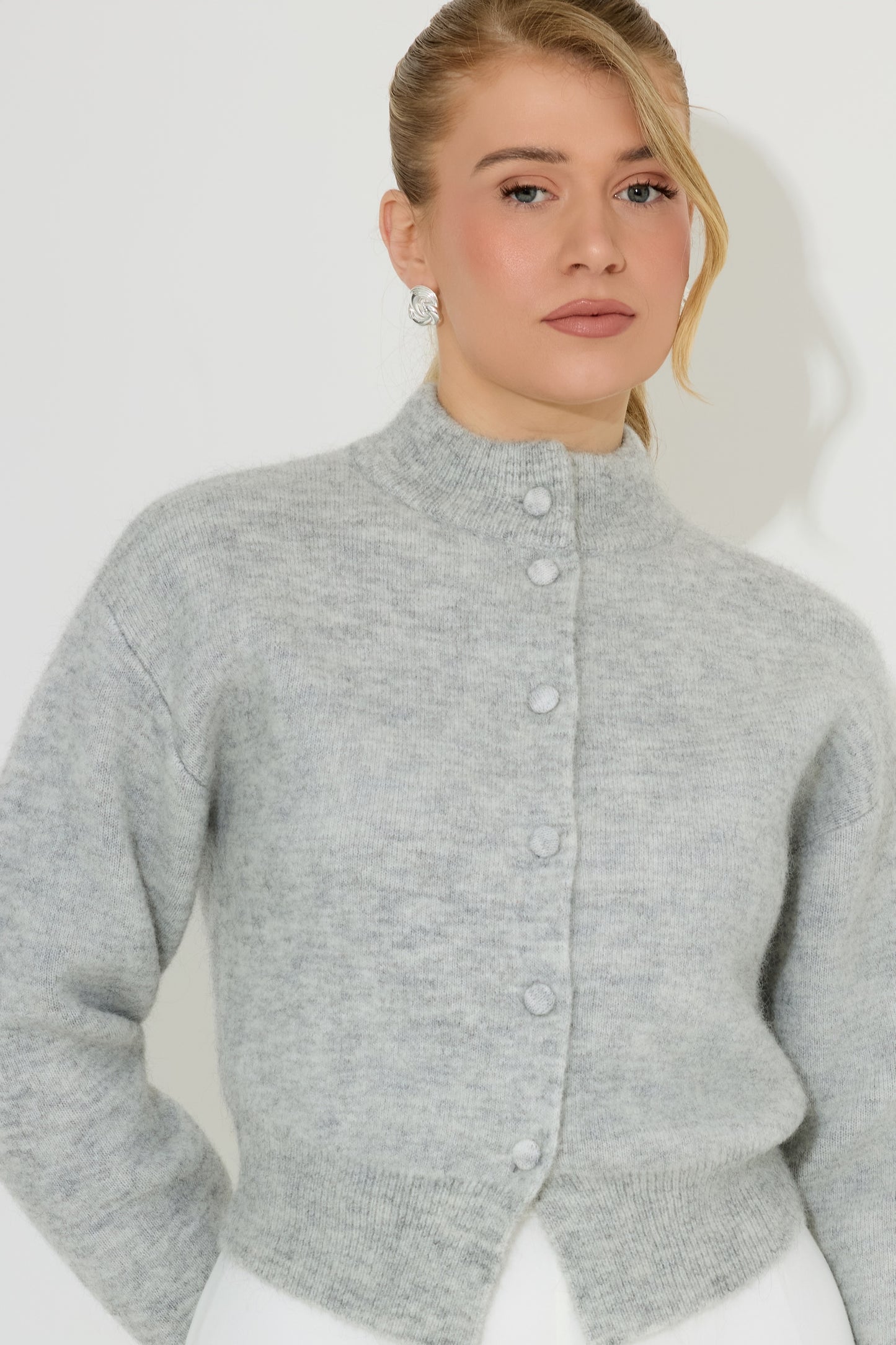 Mohair Button Cardigan