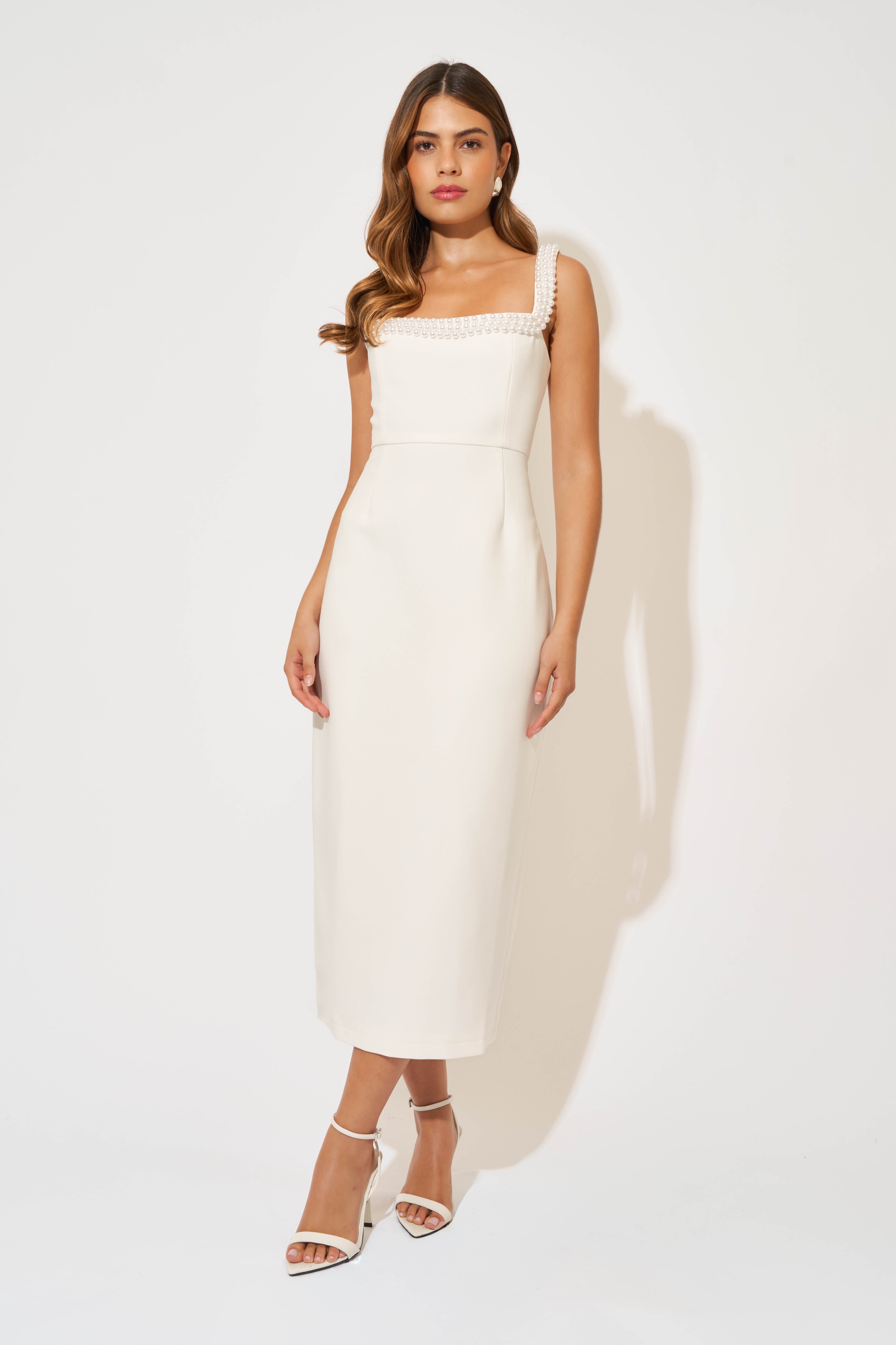 【新品未使用】Marylebone Pearl Midi Dress Sサイズ Pearl Trim Midi Dress – Odd Muse