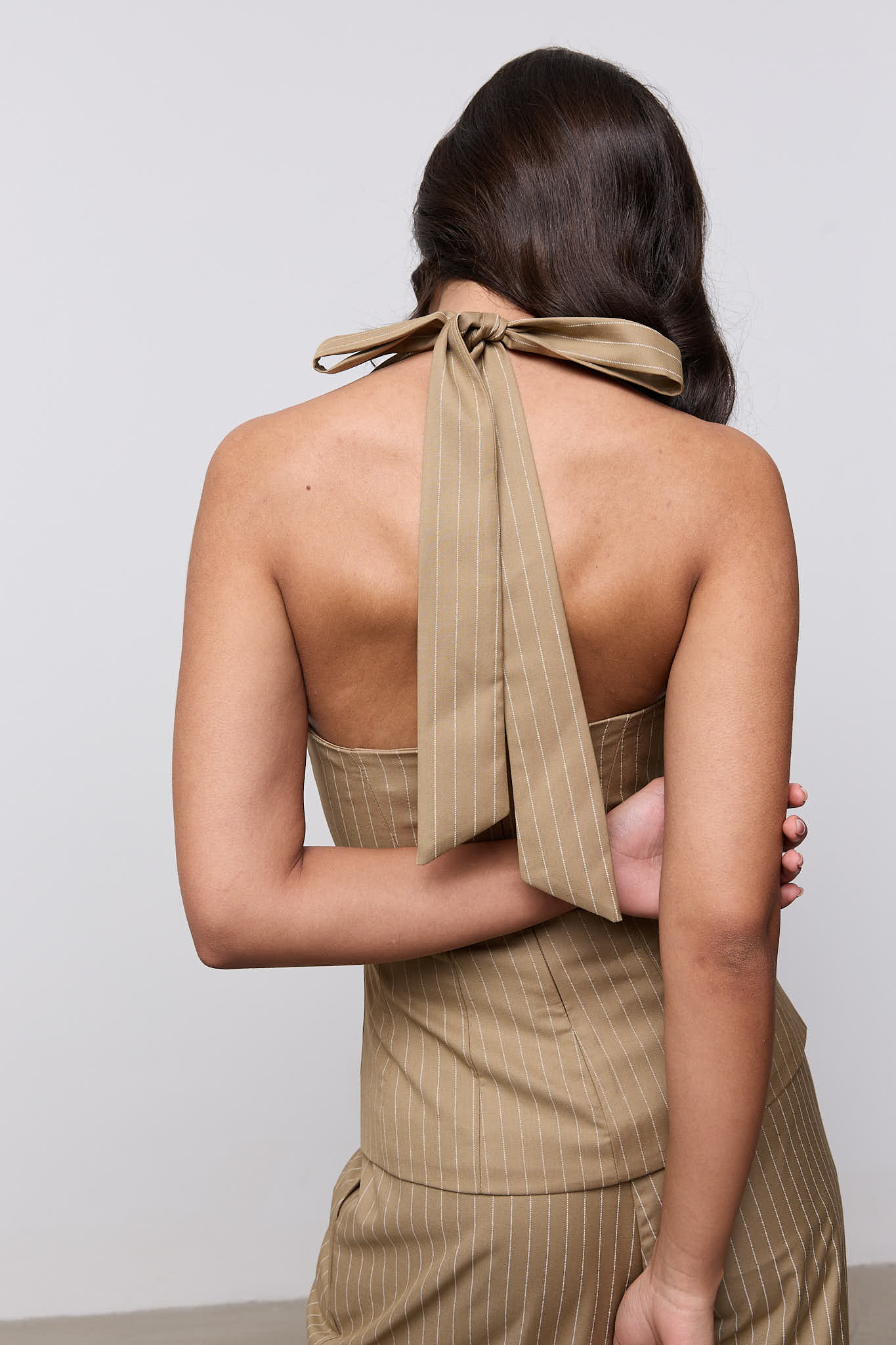 Pinstripe Halter Top