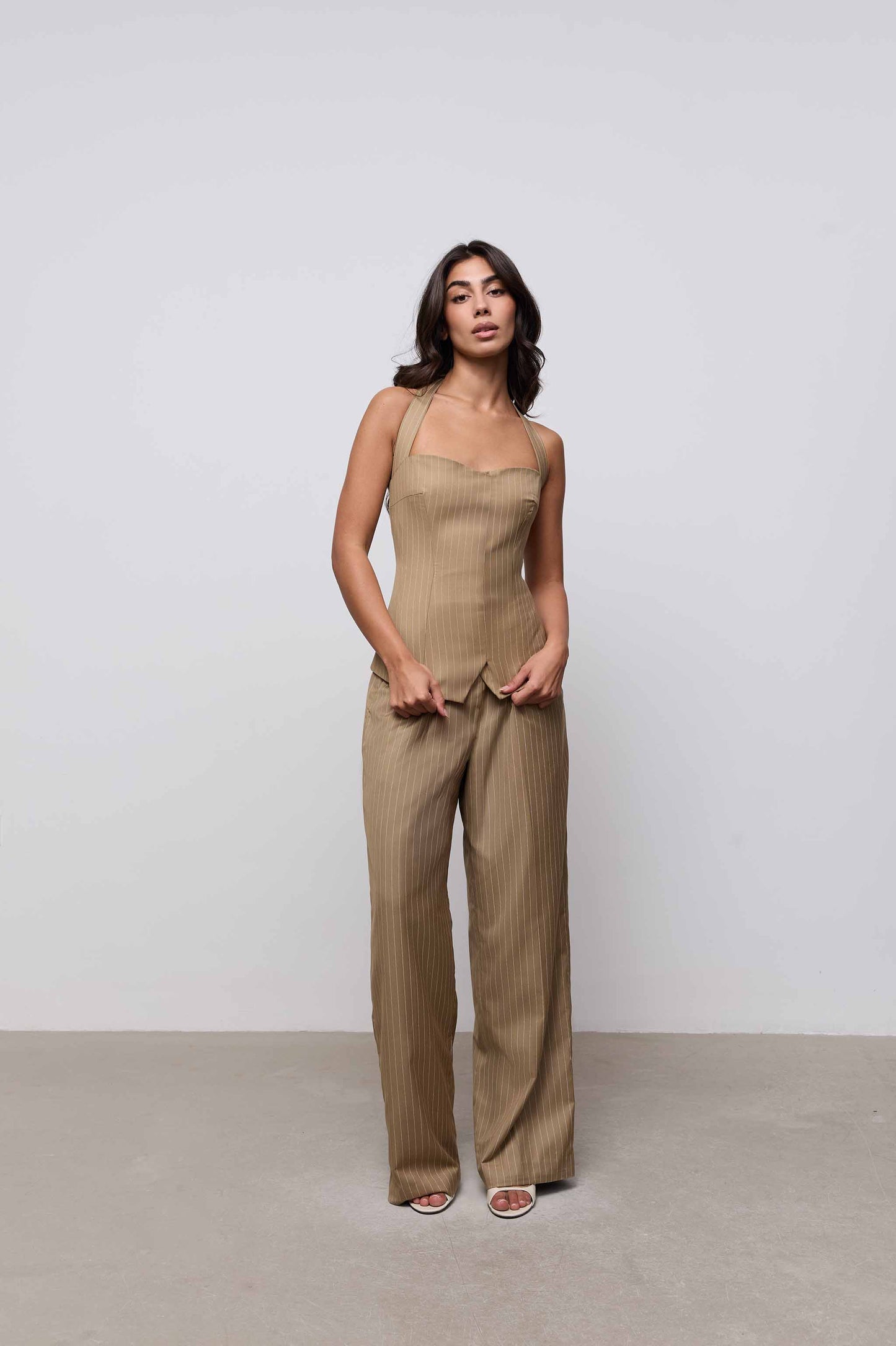 Pinstripe Halter Top