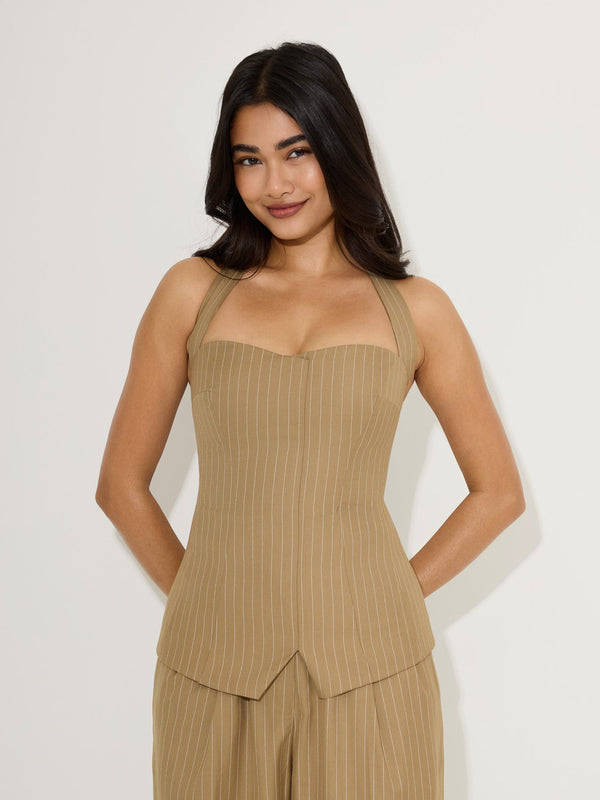 Pinstripe Halter Top