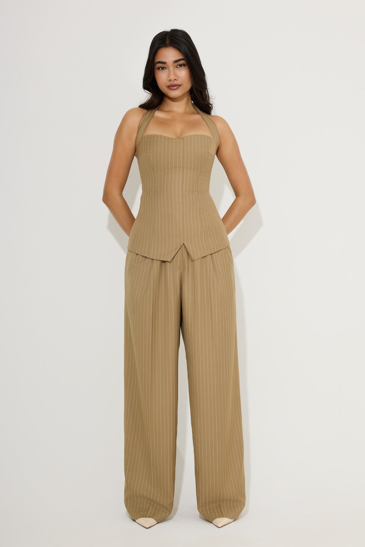 Pinstripe Halter Top